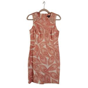 Banana Republic coral sleeveless shift dress size 6